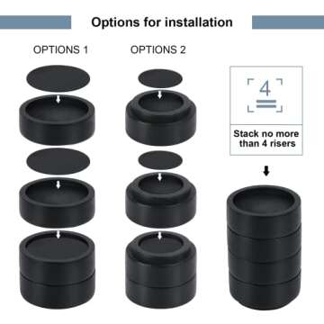 Stahala Bed Risers - Elevate & Organize with Style