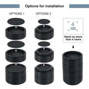 Stahala Bed Risers - Elevate & Organize with Style