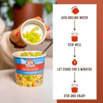 Dr. McDougall's Vegan Chicken Soup - Chicken Noodle Soup - Organic Ramen Noodle Cups - Lower Sodium Vegan Soup with Instant Noodles - 1.4 Ounces - Pack of 6