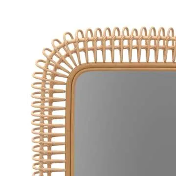 KOUBOO Rattan Coiled Wall Mirror - Elegant and Functional