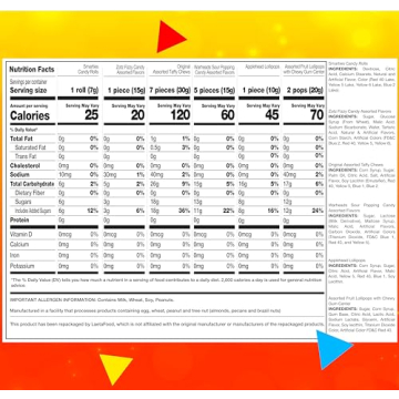 Party Sour Candy Assortment - 130 Pieces of Fun