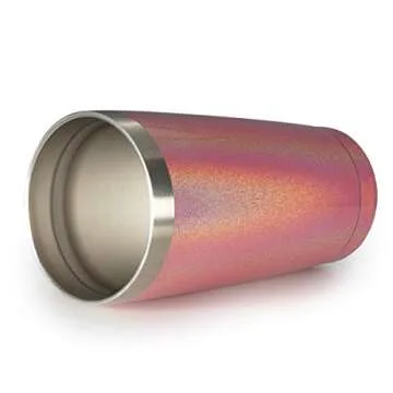 CIVAGO 20oz Insulated Stainless Steel Tumbler, Coffee Tumbler with Lid and Straw, Double Wall Vacuum Travel Coffee Mug, Powder Coated Tumbler Cup (Pink Shimmer,4)