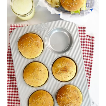 USA Nonstick Mini Round Cake Pan for Buns and More