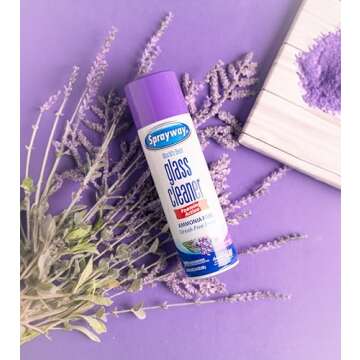 Sprayway Glass Cleaner Lavender Scent Foaming Aerosol Spray, 19oz, Pack of 6 | Ammonia-Free, Streakless, Fast-Acting | Cleans & Polishes Glass Surfaces | Removes Fingerprints, Dust, Dirt, Smoke Film
