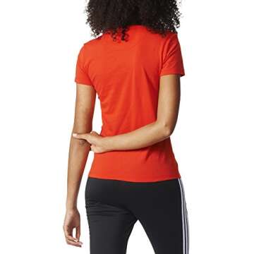 adidas Originals Women's Tops Trefoil Tee, Core Red/White, Large