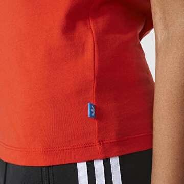 adidas Originals Women's Tops Trefoil Tee, Core Red/White, Large