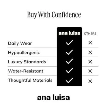 Ana Luisa Jewelry Gold Necklace for Women - Gold Chain Necklaces With Flower and Heart Styles - Minimalist & Chic Layering Chain Necklaces - Hypoallergenic, Water-Resistant & Tarnish-Free Jewelry (Lev Heart Station)