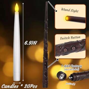 Magical Christmas Floating Candles with Wand Remote