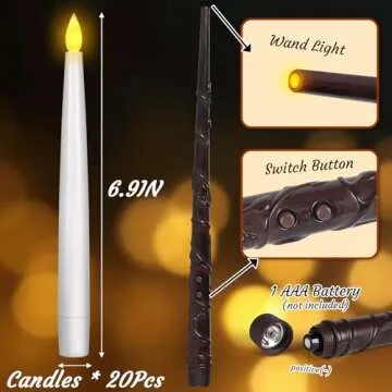 Magical Christmas Floating Candles with Wand Remote