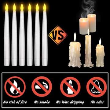 Magical Christmas Floating Candles with Wand Remote