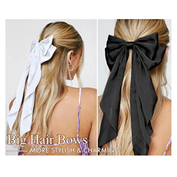 Vintage Hair Bows - 8 PCS Clips with Long Tails