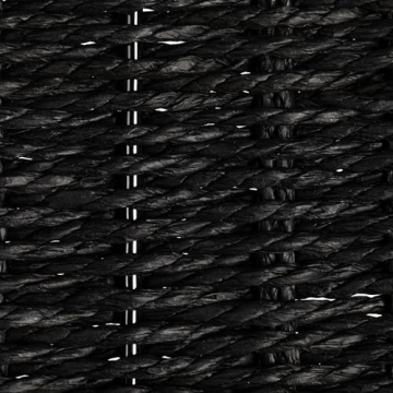 Household Essentials Handwoven Paper Rope Tray with Scalloped Edge, Black