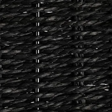 Household Essentials Handwoven Paper Rope Tray with Scalloped Edge, Black