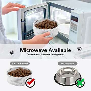 Ihoming Marbling Cat Bowls, Puppy Ceramic Food and Water Bowls Set, 1 3/4 Cups X 2, Indoors Black Pet Bowls with Wood Stand