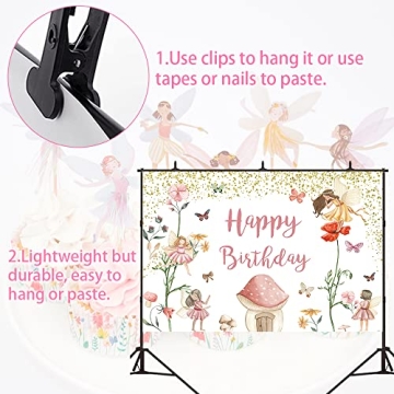 Crefelimas Elf Fairy Birthday Backdrop for Magical Celebrations