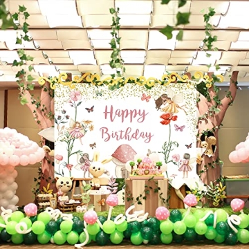 Crefelimas Elf Fairy Birthday Backdrop for Magical Celebrations