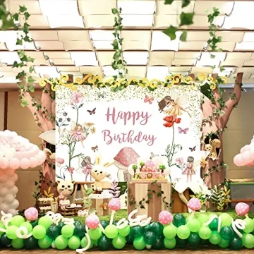Crefelimas Elf Fairy Birthday Backdrop for Magical Celebrations