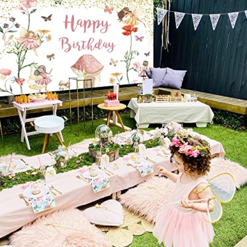 Crefelimas Elf Fairy Birthday Backdrop for Magical Celebrations