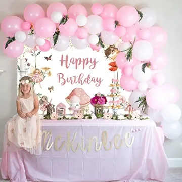Crefelimas Elf Fairy Birthday Backdrop for Magical Celebrations