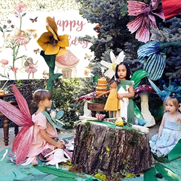 Crefelimas Elf Fairy Birthday Backdrop for Magical Celebrations