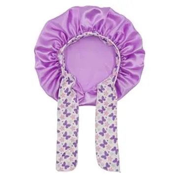 3 Pieces Kids Satin Bonnet Silky Sleep Cap Wide Elastic Band Hair Bonnet for Girls Toddler Child