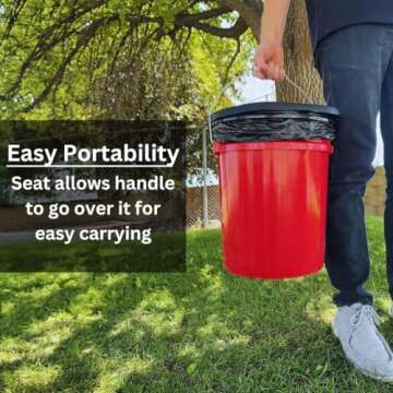 Portable Honey Bucket Style Toilet Seat for Easy Camping Solutions