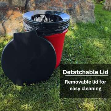 Portable Honey Bucket Style Toilet Seat for Easy Camping Solutions