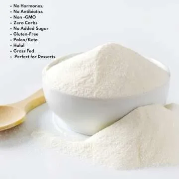 Hearthy Foods Beef Gelatin Powder Unflavored Gelatin Powder for Women and Men | Keto and Paleo Friendly Pure Protein Type 1 & 3, Grass-Fed Halal Certified, Non-GMO, Kosher Gelatin | 16 oz. 454g