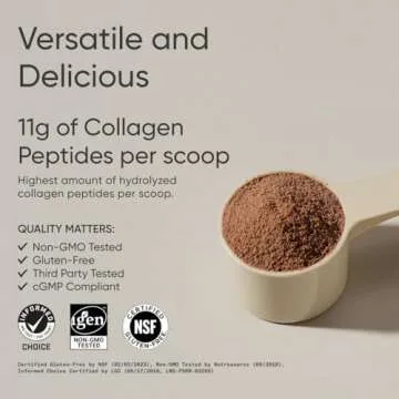 Sports Research Collagen Peptides - Hydrolyzed Type 1 & 3 Collagen Powder Protein Supplement for Hea...