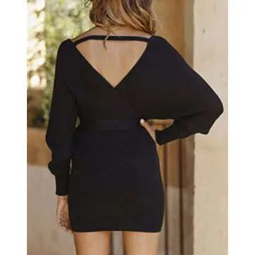 Stylish ZESICA Women's Knitted Wrap Dress for All Occasions