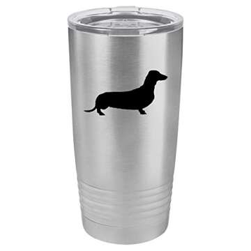 20 oz Dachshund Travel Mug - Double Wall Stainless Steel Insulated