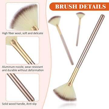 9 Pieces Facial Applicator Brushes for Flawless Makeup