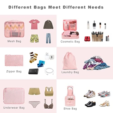 BAGAIL 8 Set Packing Cubes for Travel Organization