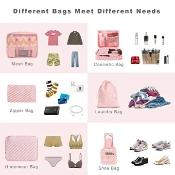 BAGAIL 8 Set Packing Cubes for Travel Organization