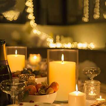 PINIWON 6 Pack Clear Glass Cylinder Vases, 6 Inch Flowers Vase, Floating Candle Holder for Table Centerpiece, Ideal for Wedding, Party Supplies and Home Decor