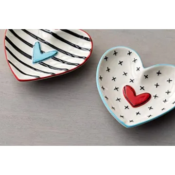 Stylish DEMDACO Heart Jewelry Trays Set of 4 for Treasures