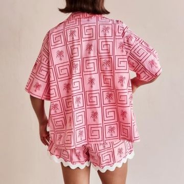 DSORVICD Women's Boho Print Pajamas for Summer