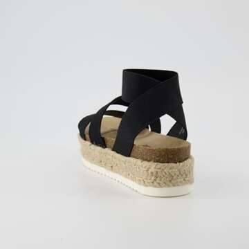 CUSHIONAIRE Women's Mandy Cork Espadrille Sandals for Comfort