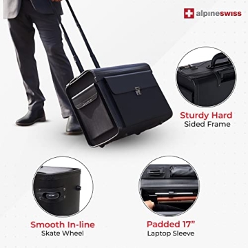 Rolling 17" Lawyer Briefcase by Alpine Swiss