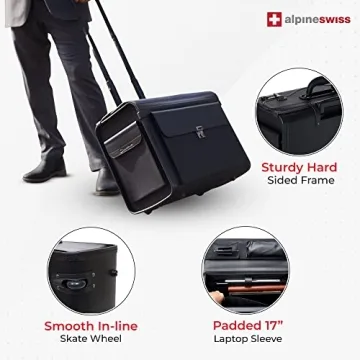 Rolling 17" Lawyer Briefcase by Alpine Swiss