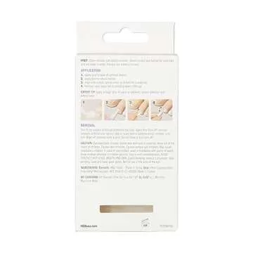 KISS Gel Fantasy Collection Ready-To-Wear Fake Toenails Pedicure Set, Style 'This is Classic', with Mini Nail File, Pink Gel Nail Glue & 28 White Smudge-Proof Glue-On Toenails