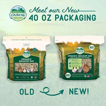 Oxbow Organic Meadow Hay for Small Pets, 40 oz Fresh