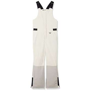 Amazon Essentials Men's Water-Resistant Insulated Snow Bib Overall, Grey Ivory Color Block, Small