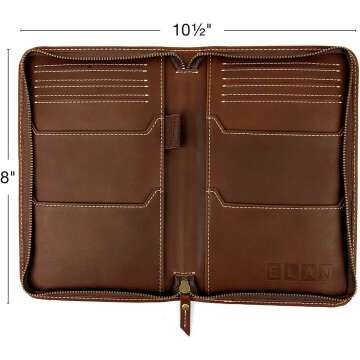 Brown Leather Travel Wallet & Passport Holder