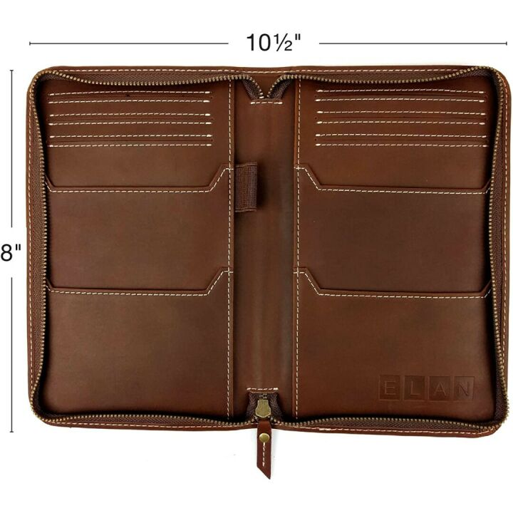 Brown Leather Travel Wallet & Passport Holder