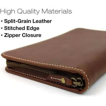 Brown Leather Travel Wallet & Passport Holder
