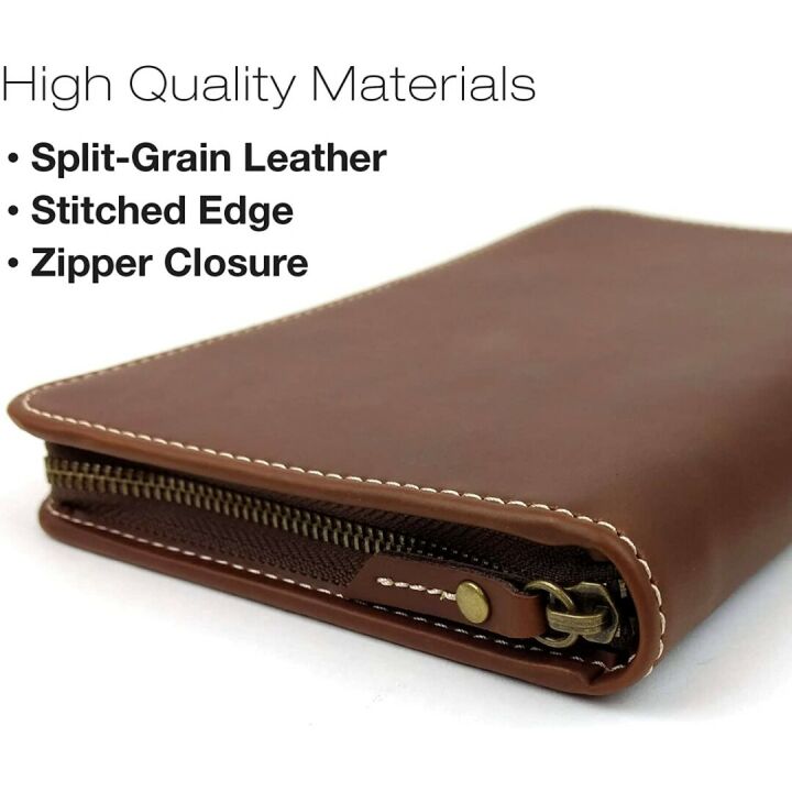 Brown Leather Travel Wallet & Passport Holder