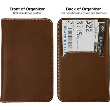 Brown Leather Travel Wallet & Passport Holder