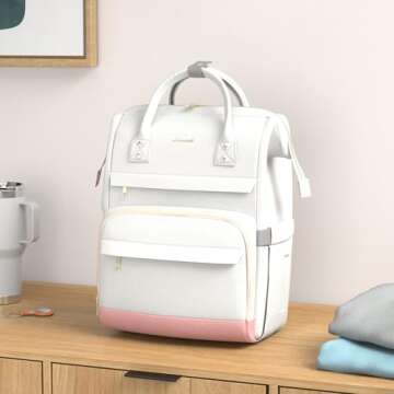 LOVEVOOK Laptop Backpack for Women Fashion Travel Backpack Purse 15.6 Inch Large Capacity Work Backp...