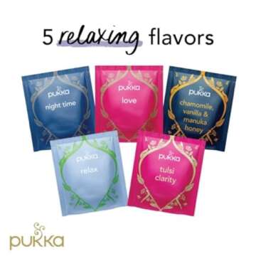 Pukka Tea Gift Box, Herbal Health Wellness Tea, Relax Selection Organic Tea, Best for Birthdays, Anniversaries & Holidays, 45 Tea Bags, 5 Flavors